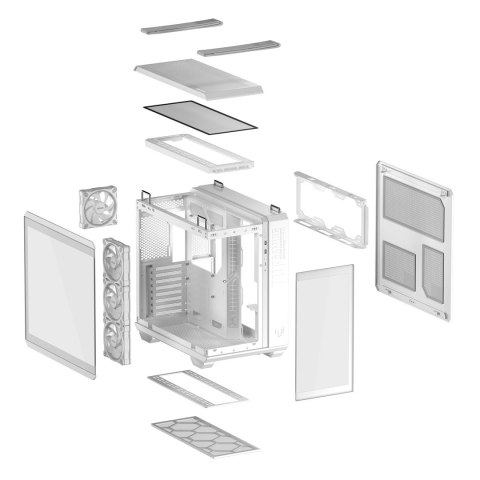 ASUS TUF GAMING GT502 Horizon TG ARGB White Midi Tower Biały