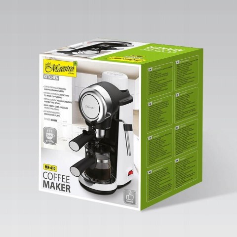 Ekspres do kawy kolbowy 800W MAESTRO MR-410 Ekspres do kawy kolbowy 800W MAESTRO MR-410