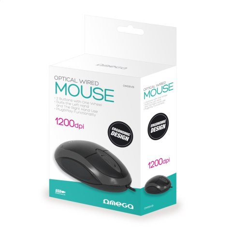 OMEGA MYSZ MOUSE 1200DPI VALUE LINE BLACK [43162]