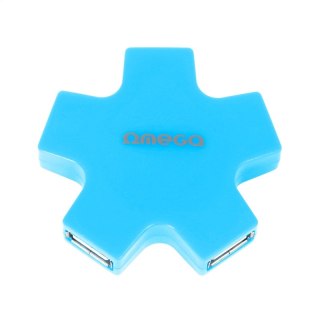 OMEGA USB 2.0 HUB 4 PORT STAR BLUE [43520]