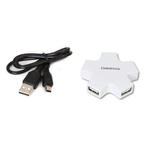 OMEGA USB 2.0 HUB 4 PORT STAR WHITE [42858]