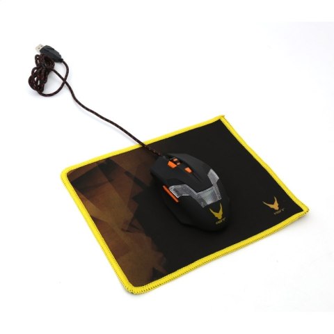 OMEGA VARR PRO-GAMING MOUSE PAD PODKŁADKA POD MYSZ 200X240X1 5MM BLACK+ YELLOW EDGE [43233] TE