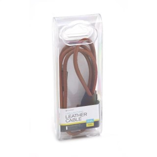 PLATINET ASPER LIGHTNING TO USB LEATHER CABLE KABEL 2,4A 1M BROWN [43298]