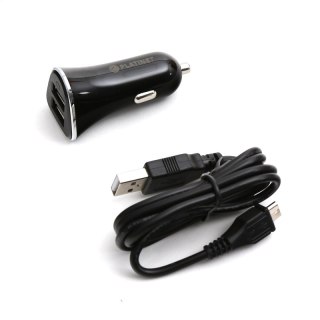 PLATINET CAR CHARGER ŁADOWARKA SAMOCHODOWA 3xUSB 5,4A 27W + MICRO CABLE KABEL 1m BLACK [43721]