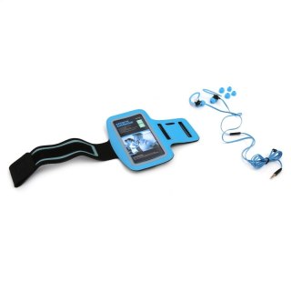 PLATINET IN-EAR EARPHONES SŁUCHAWKI+ MIC SPORT + ARMBAND PM1070 BLUE [42927] TE