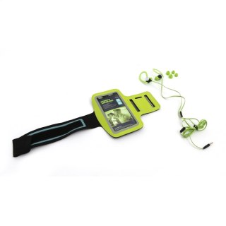 PLATINET IN-EAR EARPHONES SŁUCHAWKI+ MIC SPORT + ARMBAND PM1070 GREEN [42928] TE