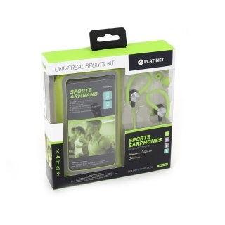 PLATINET IN-EAR EARPHONES SŁUCHAWKI+ MIC SPORT + ARMBAND PM1070 GREEN [42928] TE