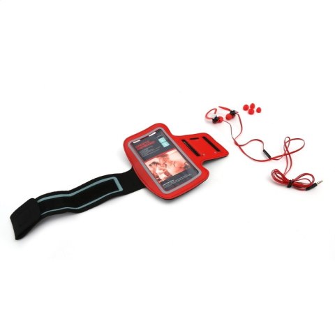 PLATINET IN-EAR EARPHONES SŁUCHAWKI+ MIC SPORT + ARMBAND PM1070 RED [42930] TE