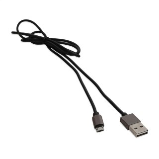 PLATINET MICRO USB TO USB CABLE KABEL WITH REVERSIBLE PLUGS 1M BLACK [43466]