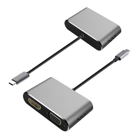 PLATINET MULTIMEDIA ADAPTER USB-C TO HDMI 4K 30Hz VGA PORT [45224]