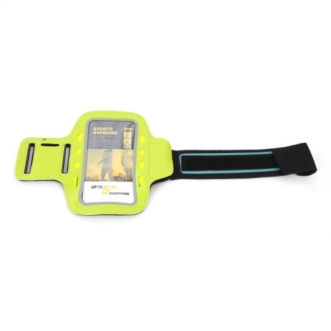 PLATINET SPORT ARMBAND FOR SMARTPHONE GREEN WITH LED [43707]