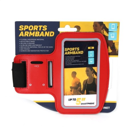 PLATINET SPORTOWA OPASKA NA SMARTPHONE NA RAMIĘ/ SPORT ARMBAND RED 42057