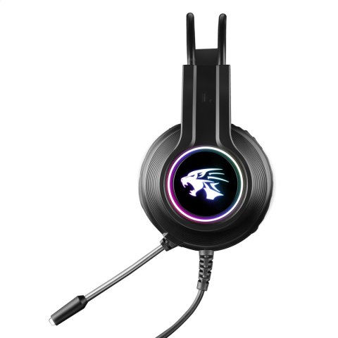 VARR GAMING RGB HEADSET SŁUCHAWKI NAUSZNE USB 2X3.5 MIC VH8030 BLACK [45553] TE