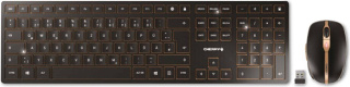CHERRY DW 9100 SLIM klawiatura Dołączona myszka Uniwersalne RF Wireless + Bluetooth QWERTZ Niemiecki Czarny
