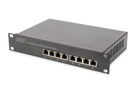 Digitus 10-calowy 8-portowy przełącznik Gigabit Ethernet PoE Digitus 10-calowy 8-portowy przełącznik Gigabit Ethernet PoE