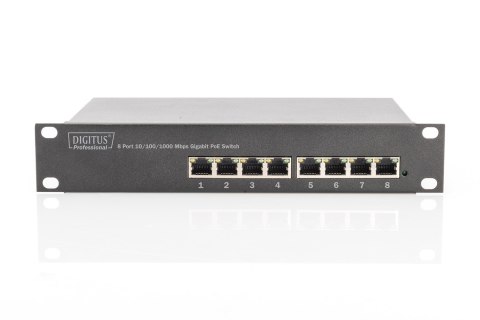 Digitus 10-calowy 8-portowy przełącznik Gigabit Ethernet PoE Digitus 10-calowy 8-portowy przełącznik Gigabit Ethernet PoE