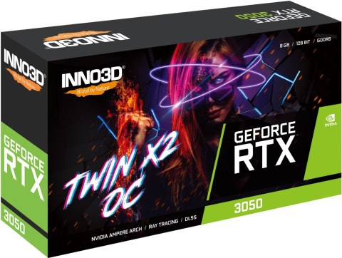 Inno3D GeForce RTX 3050 Twin X2 OC NVIDIA 8 GB GDDR6 Inno3D GeForce RTX 3050 Twin X2 OC NVIDIA 8 GB GDDR6