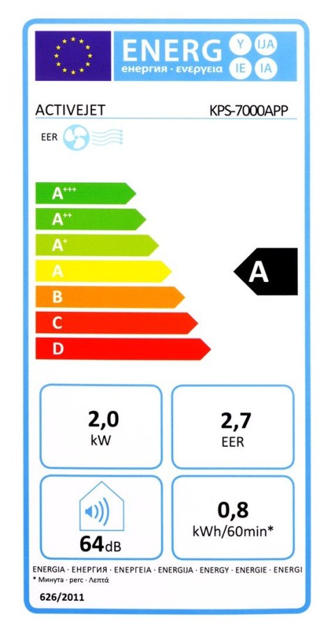 Klimatyzator przenośny Activejet KPS-7000APP Klimatyzator przenośny Activejet KPS-7000APP