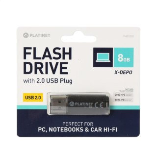 PLATINET PENDRIVE USB 2.0 X-Depo 8GB BLACK [40943]
