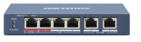 Hikvision DS-3E0106HP-E łącza sieciowe Nie zarządzany Fast Ethernet (10/100) Obsługa PoE Niebieski Hikvision DS-3E0106HP-E łącza sieciowe Nie zarządzany Fast Ethernet (10/100) Obsługa PoE Niebieski