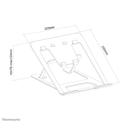 Neomounts NSLS085GREY stojak na laptop Podstawka na notebooka Szary 43,2 cm (17") Neomounts NSLS085GREY stojak na laptop Podstawka na notebooka Szary 43,2 cm (17")