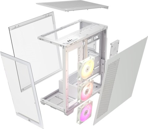 3500X RGB Tempered Glass Mid-Tower, White 3500X RGB Tempered Glass Mid-Tower, White