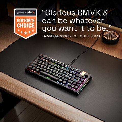 Glorious Gaming GMMK 3 PRO HE 75% Prebuilt klawiatura USB QWERTY US English Czarny Glorious Gaming GMMK 3 PRO HE 75% Prebuilt klawiatura USB QWERTY US English Czarny