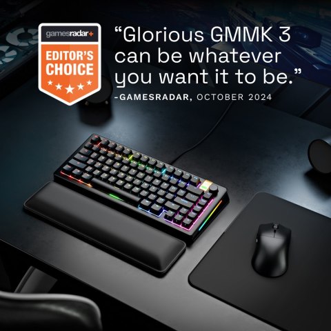 Glorious Gaming GMMK 3 PRO HE 75% Prebuilt klawiatura USB QWERTY US English Czarny Glorious Gaming GMMK 3 PRO HE 75% Prebuilt klawiatura USB QWERTY US English Czarny