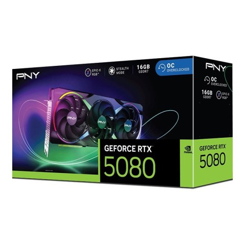 PNY VCG508016TFXXPB1-O karta graficzna NVIDIA GeForce RTX 5080 16 GB GDDR7 PNY VCG508016TFXXPB1-O karta graficzna NVIDIA GeForce RTX 5080 16 GB GDDR7