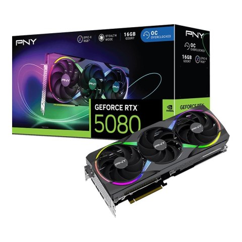 PNY VCG508016TFXXPB1-O karta graficzna NVIDIA GeForce RTX 5080 16 GB GDDR7 PNY VCG508016TFXXPB1-O karta graficzna NVIDIA GeForce RTX 5080 16 GB GDDR7