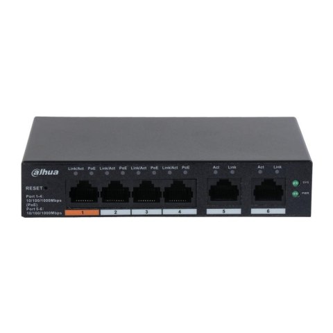 Dahua Technology DH-CS4006-4GT-60 łącza sieciowe Zarządzany L2 Gigabit Ethernet (10/100/1000) Obsługa PoE Czarny Dahua Technology DH-CS4006-4GT-60 łącza sieciowe Zarządzany L2 Gigabit Ethernet (10/100/1000) Obsługa PoE Czarny