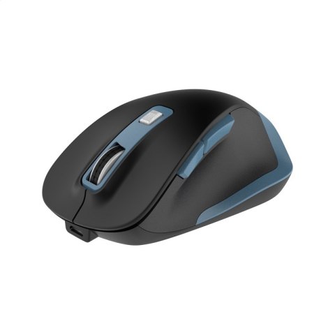 OMEGA MOUSE MYSZ BEZPRZEWODOWA WIRELESS RECHARGEABLE USB-C BLACK BLUE [46046]