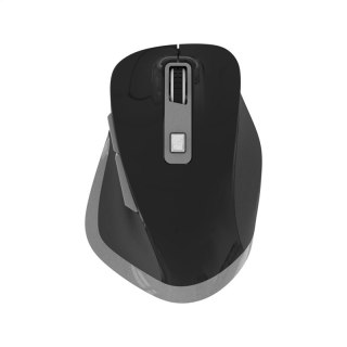 OMEGA MOUSE MYSZ BEZPRZEWODOWA WIRELESS RECHARGEABLE USB-C BLACK GREY [46045]
