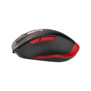 OMEGA MOUSE MYSZ BEZPRZEWODOWA WIRELESS RECHARGEABLE USB-C BLACK RED [46047]