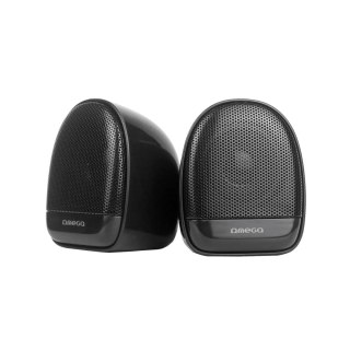 OMEGA SPEAKER GŁOŚNIK 2.0 6W RMS USB 3.5 mm Audio Black Elipse [46149]