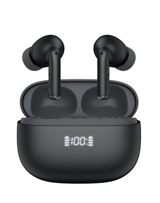 PLATINET TWS ANC ENC EARPHONES SŁUCHAWKI DOUSZNE BLUETOOTH DISPLAY BLACK
