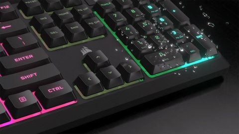 Klawiatura CORSAIR Tas K55 CORE BLACK RGB, Gumowa kopuła, Mechaniczna, USB Klawiatura CORSAIR Tas K55 CORE BLACK RGB, Gumowa kopuła, Mechaniczna, USB