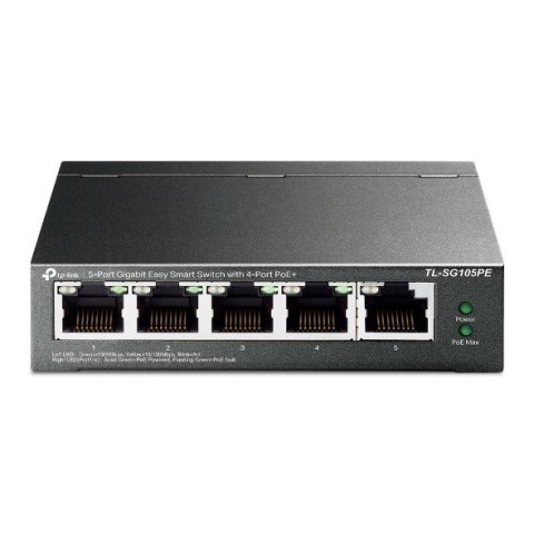 TP-Link TL-SG105PE łącza sieciowe Zarządzany L2 Gigabit Ethernet (10/100/1000) Obsługa PoE Czarny TP-Link TL-SG105PE łącza sieciowe Zarządzany L2 Gigabit Ethernet (10/100/1000) Obsługa PoE Czarny