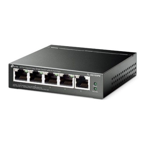 TP-Link TL-SG105PE łącza sieciowe Zarządzany L2 Gigabit Ethernet (10/100/1000) Obsługa PoE Czarny TP-Link TL-SG105PE łącza sieciowe Zarządzany L2 Gigabit Ethernet (10/100/1000) Obsługa PoE Czarny
