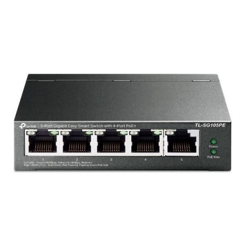 TP-Link TL-SG105PE łącza sieciowe Zarządzany L2 Gigabit Ethernet (10/100/1000) Obsługa PoE Czarny TP-Link TL-SG105PE łącza sieciowe Zarządzany L2 Gigabit Ethernet (10/100/1000) Obsługa PoE Czarny