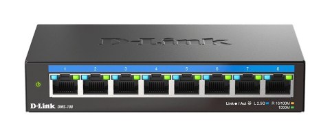 8-portowy wielogigabitowy przełącznik biurkowy D-Link 2.5G - niezarządzany - L2 - 2.5G Ethernet (100/1000/2500) 8-portowy wielogigabitowy przełącznik biurkowy D-Link 2.5G - niezarządzany - L2 - 2.5G Ethernet (100/1000/2500)