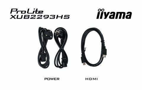 Iiyama ProLite XUB2293HS-B6 monitor komputerowy 54,6 cm (21.5") 1920 x 1080 px Full HD LED Czarny Iiyama ProLite XUB2293HS-B6 monitor komputerowy 54,6 cm (21.5") 1920 x 1080 px Full HD LED Czarny