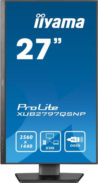 Iiyama ProLite XUB2797QSNP-B1 monitor komputerowy 68,6 cm (27") 2560 x 1440 px Wide Quad HD LED Czarny