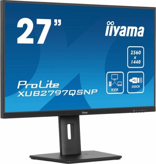 Iiyama ProLite XUB2797QSNP-B1 monitor komputerowy 68,6 cm (27") 2560 x 1440 px Wide Quad HD LED Czarny
