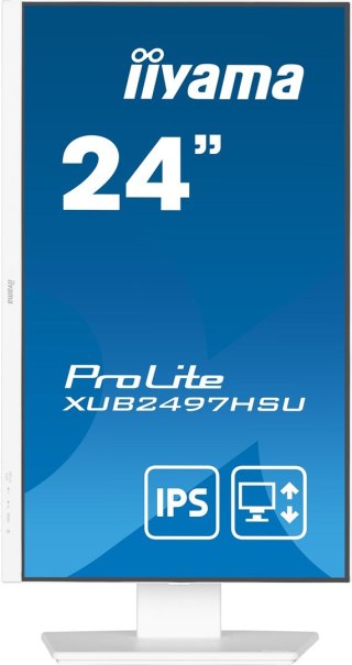 Iiyama TFT XUB2497HSU IPS 24'' HDMI/DP/2xUSB/hoev/weiß - Płaski ekran - 60.5 cm