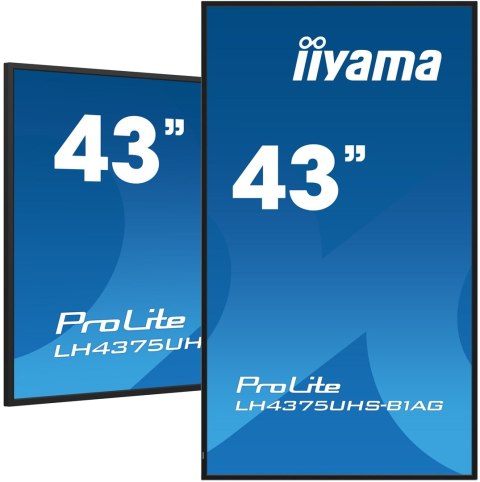 Iiyama ProLite Płaski panel Digital Signage 108 cm (42.5") LCD Wi-Fi 500 cd/m2 4K Ultra HD Czarny Procesor wbudowany Android 11 Iiyama ProLite Płaski panel Digital Signage 108 cm (42.5") LCD Wi-Fi 500 cd/m2 4K Ultra HD Czarny Procesor wbudowany Android 11