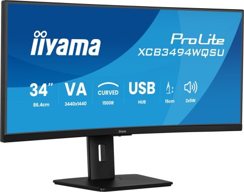 Monitor iiyama XCB3494WQSU-B1 34" - Płaski ekran - 86,4 cm Monitor iiyama XCB3494WQSU-B1 34" - Płaski ekran - 86,4 cm