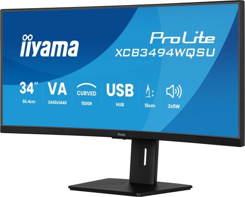 Monitor iiyama XCB3494WQSU-B1 34" - Płaski ekran - 86,4 cm Monitor iiyama XCB3494WQSU-B1 34" - Płaski ekran - 86,4 cm