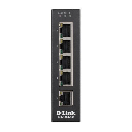 Przełącznik D-Link DIS-100G-5W - Niezarządzany - L2 - Gigabit Ethernet (10/100/1000) - Pełny dupleks - Możliwość montażu na ścia Przełącznik D-Link DIS-100G-5W - Niezarządzany - L2 - Gigabit Ethernet (10/100/1000) - Pełny dupleks - Możliwość montażu na ścia