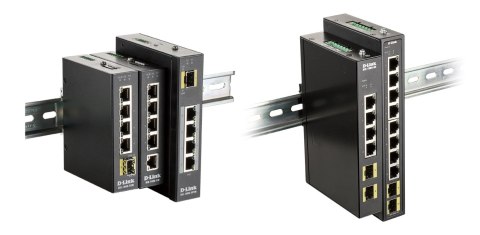 Przemysłowy gigabitowy przełącznik niezarządzalny D-Link z 2 gniazdami SFP - szyna DIN Przemysłowy gigabitowy przełącznik niezarządzalny D-Link z 2 gniazdami SFP - szyna DIN